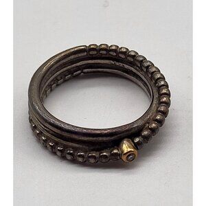 Pandora ALE Rising Star Sterling Silver 925 Diamond 14K Crossover Ring Sz 6.25